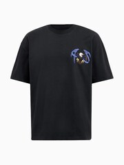 AllSaints Black Soarer Short Sleeve Crew T-Shirt - Image 9 of 9