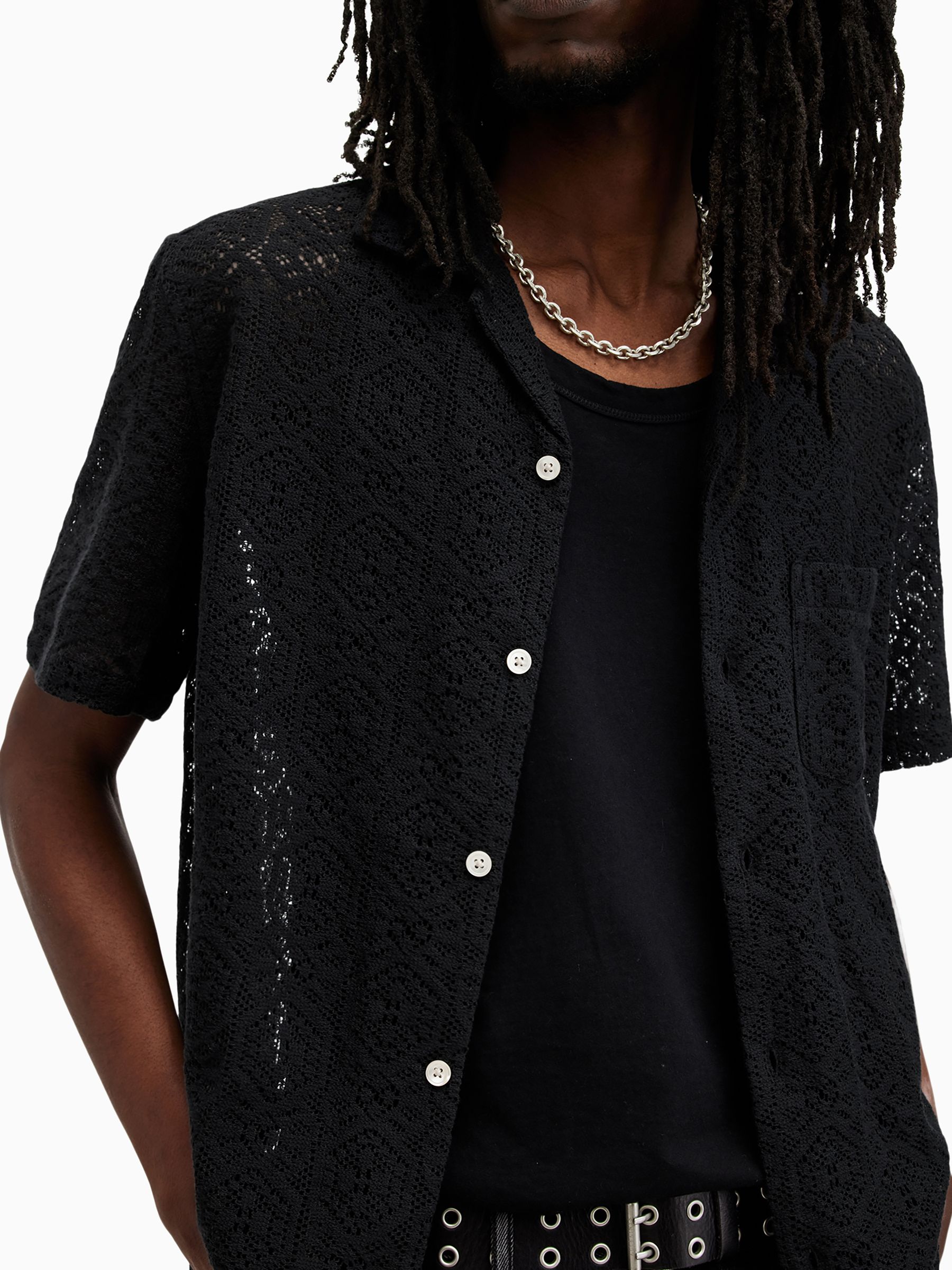 Buy AllSaints Black Harden Short Sleeve Shirt from Next USA