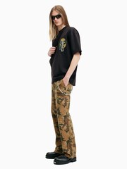 AllSaints Black Krait Short Sleeve Crew T-Shirt - Image 4 of 6