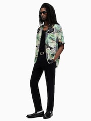 AllSaints Grey Naga Shortsleeve Shirt - Image 5 of 6