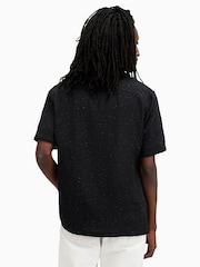 AllSaints Black Bryant Shortsleeve Shirt - Image 3 of 5