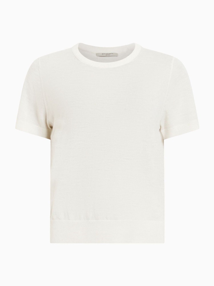 AllSaints White Bern T-Shirt - Image 8 of 8
