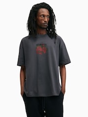 AllSaints Black Melrose Short Sleeve Crew T-Shirt - Image 5 of 8