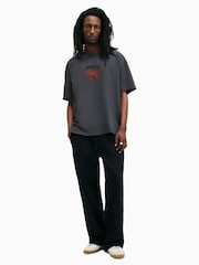 AllSaints Black Melrose Short Sleeve Crew T-Shirt - Image 7 of 8