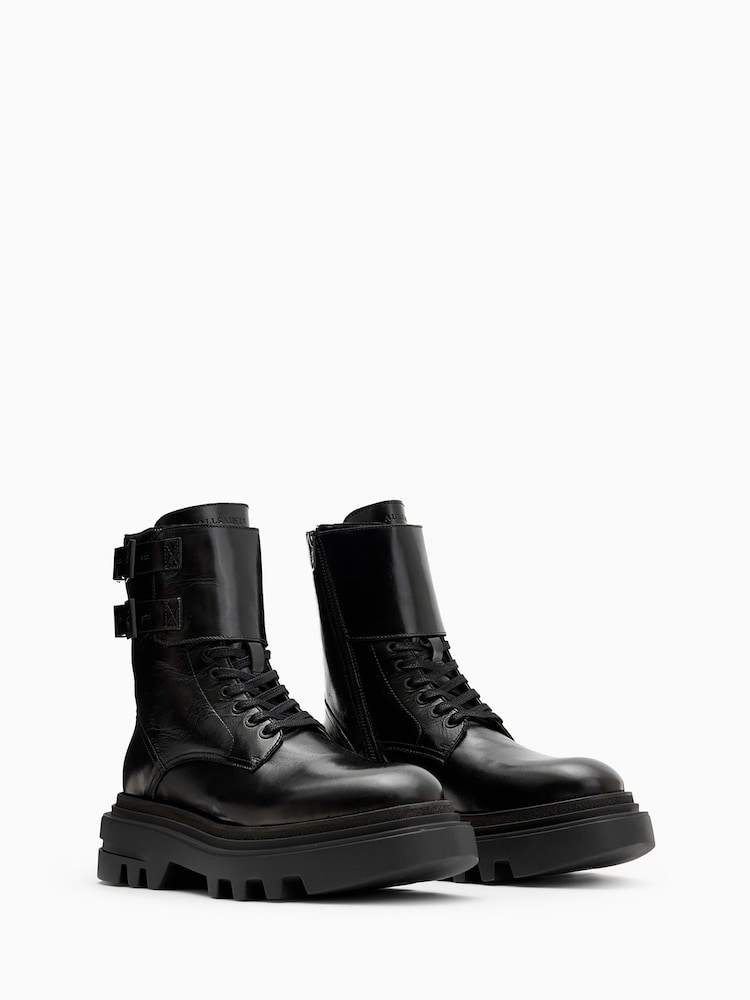 AllSaints Black Zoe Boots - Image 2 of 6 AllSaints Black Zoe Boots - Image 2 of 6