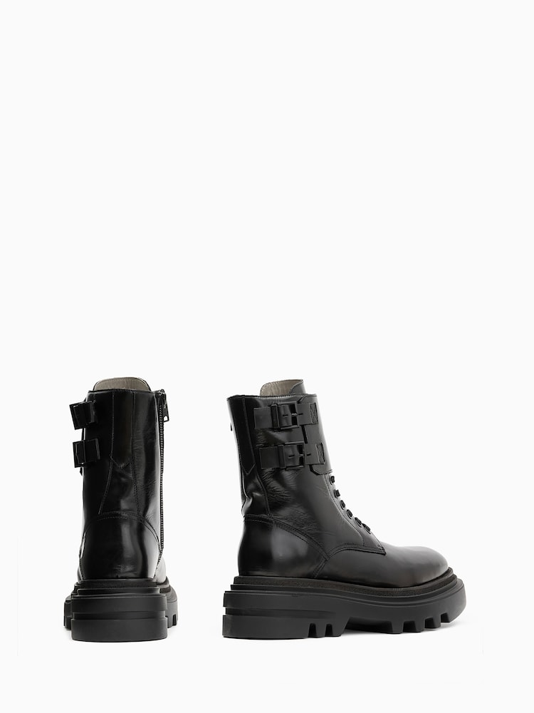 AllSaints Black Zoe Boots - Image 3 of 6