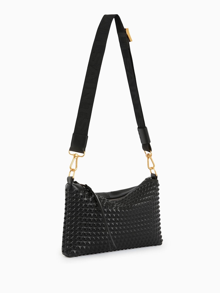 AllSaints Black Eve Stud Cross-Body Bag - Image 2 of 8