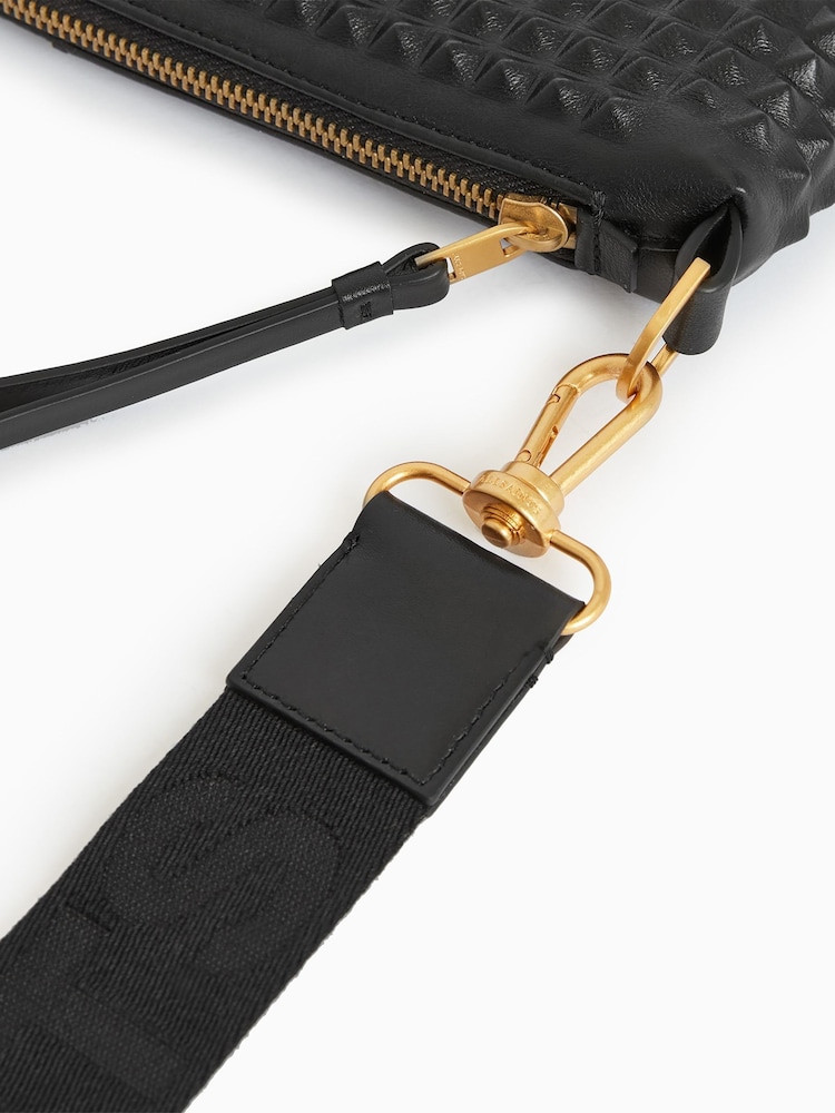 AllSaints Black Eve Stud Cross-Body Bag - Image 5 of 8
