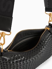 AllSaints Black Eve Stud Cross-Body Bag - Image 6 of 8