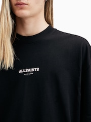 AllSaints Black Subverse Shortsleeve Crew T-Shirt - Image 2 of 6