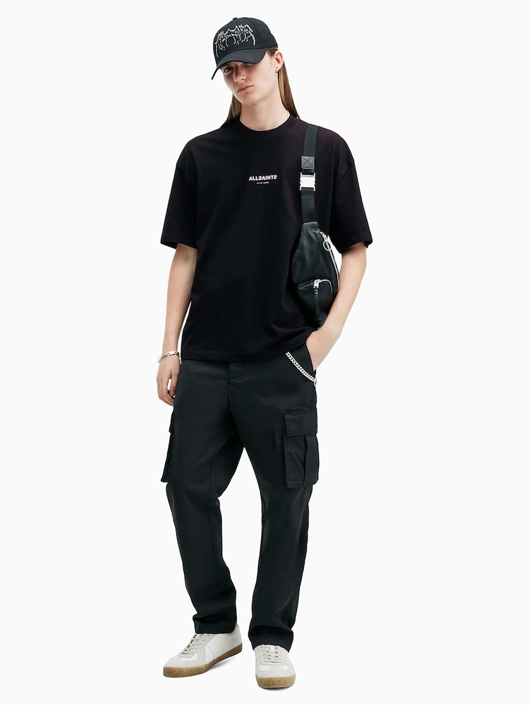 AllSaints Black Subverse Shortsleeve Crew T-Shirt - Image 3 of 6