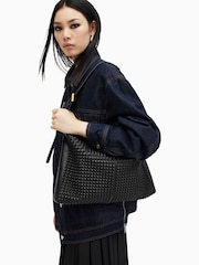 AllSaints Black Edbury Stud Shoulder Bag - Image 2 of 7