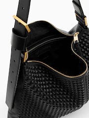 AllSaints Black Edbury Stud Shoulder Bag - Image 3 of 7