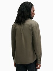 AllSaints Brown Hawthorne Longsleeve Shirt - Image 5 of 6