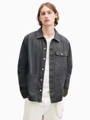 AllSaints Black Nevis Chore Jacket - Image 1 of 7