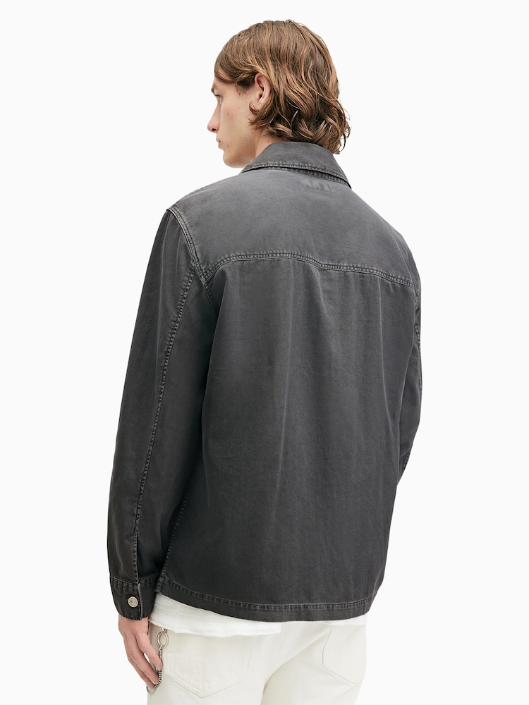 AllSaints Black Nevis Chore Jacket - Image 6 of 7