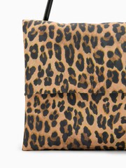 AllSaints Brown Ezra Rec Cross-Body Leopard Print Bag - Image 3 of 8