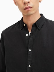 AllSaints Black Laguna Longsleeve Shirt - Image 2 of 8