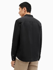 AllSaints Black Laguna Longsleeve Shirt - Image 7 of 8