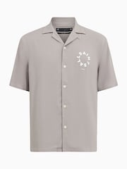 Allsaints Grey Tierra Short Sleeve Shirt - Image 6 of 6