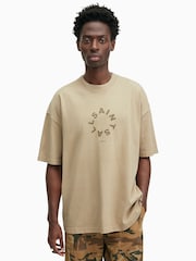 AllSaints Brown Tierra Short Sleeve Crew T-Shirt - Image 1 of 6