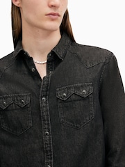 AllSaints Black Rock Shirt - Image 4 of 8
