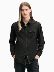 AllSaints Black Rock Shirt - Image 6 of 8