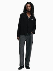 AllSaints Black Underground Long Sleeve Shirt - Image 6 of 8