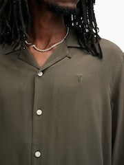 AllSaints Brown Venice Long Sleeve Shirt - Image 2 of 5