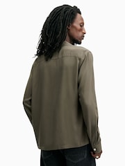 AllSaints Brown Venice Long Sleeve Shirt - Image 4 of 5