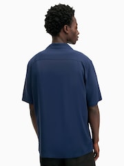 AllSaints Blue Venice Short Sleeve Shirt - Image 4 of 5