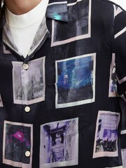 AllSaints Black Fotos Shortsleeve Shirt - Image 4 of 6