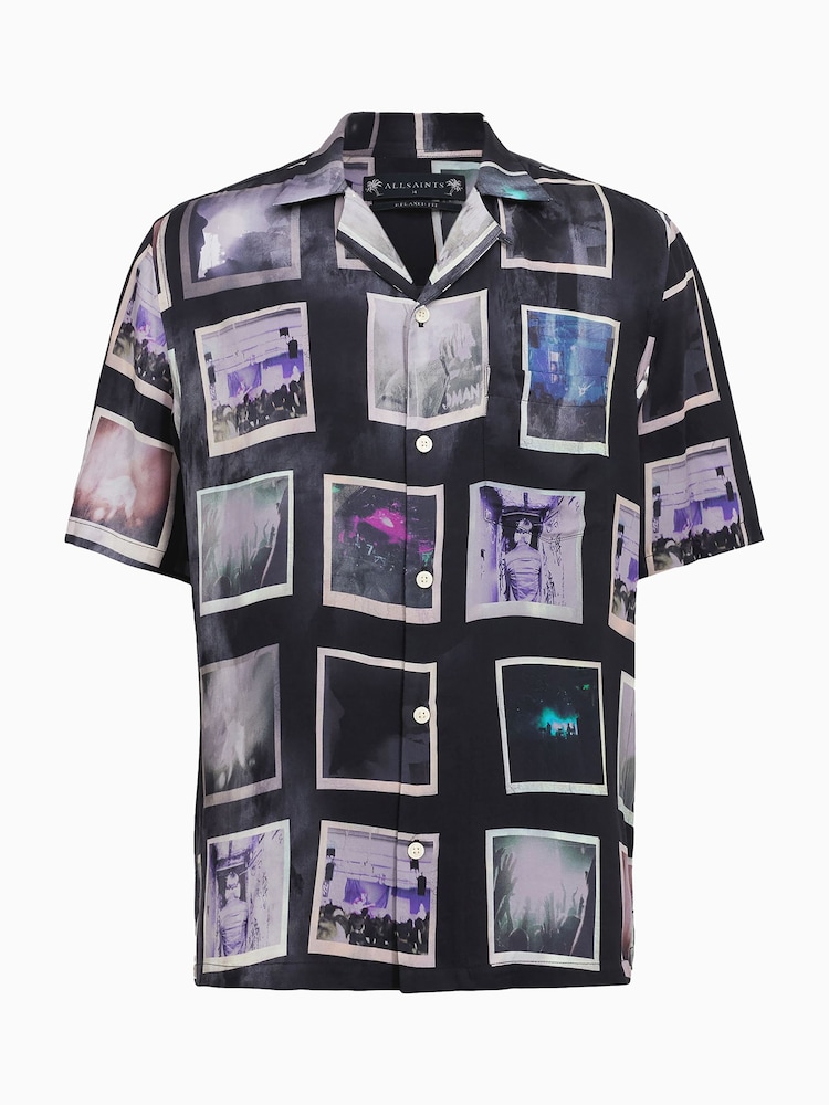 AllSaints Black Fotos Shortsleeve Shirt - Image 6 of 6