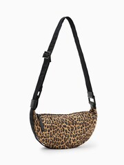 AllSaints Brown Half Moon Rec Cross-Body Bag - Image 4 of 6