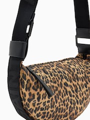 AllSaints Brown Half Moon Rec Cross-Body Bag - Image 5 of 6