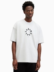 AllSaints Grey Tierra Short Sleeve Crew T-Shirt - Image 1 of 5
