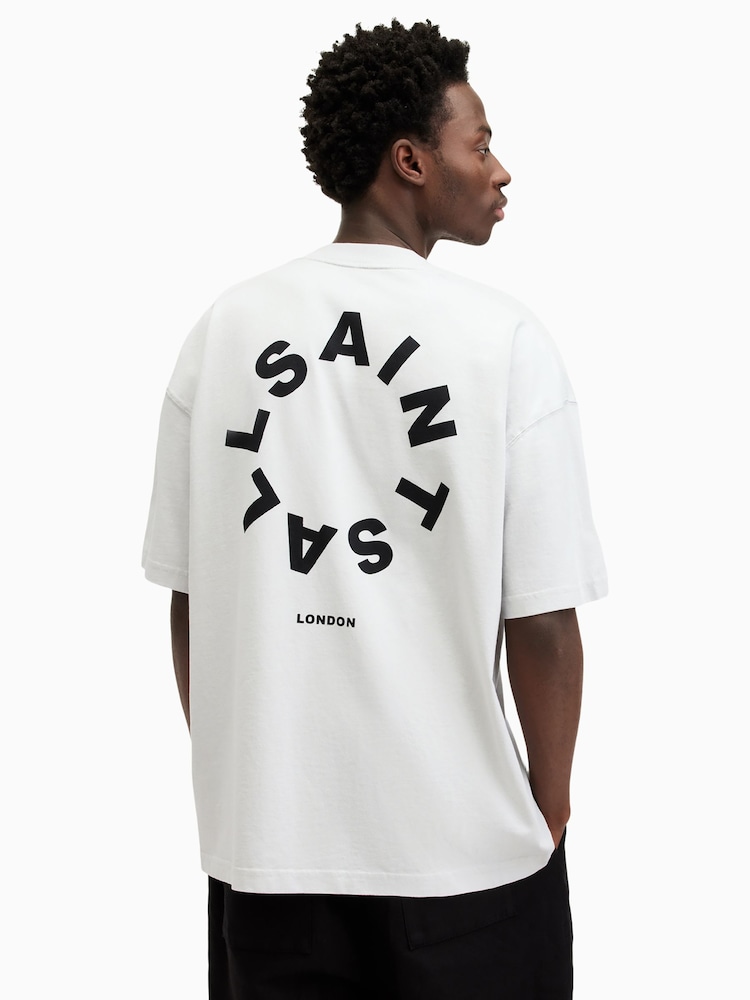 AllSaints Grey Tierra Short Sleeve Crew T-Shirt - Image 2 of 5