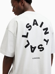 AllSaints Grey Tierra Short Sleeve Crew T-Shirt - Image 3 of 5