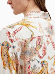 AllSaints White Dragon Short Sleeve Shirt - Image 5 of 7