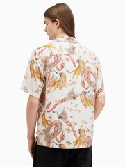 AllSaints White Dragon Short Sleeve Shirt - Image 6 of 7