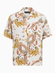 AllSaints White Dragon Short Sleeve Shirt - Image 7 of 7