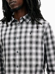 AllSaints Black Elektra Long Sleeve Shirt - Image 2 of 7