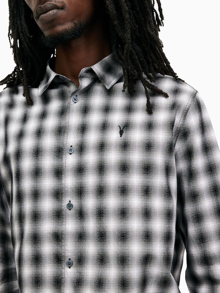 AllSaints Black Elektra Long Sleeve Shirt - Image 2 of 7