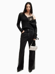 AllSaints Black Vivian Cardigan - Image 3 of 7