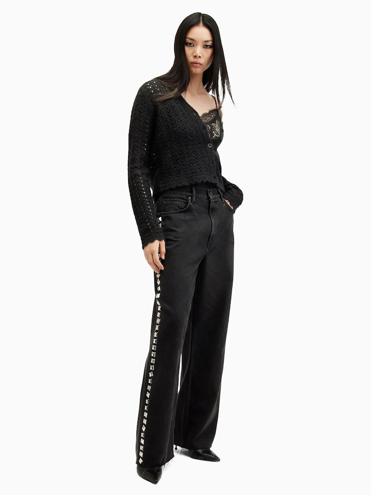 AllSaints Black Vivian Cardigan - Image 5 of 7
