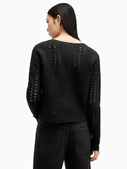 AllSaints Black Vivian Cardigan - Image 6 of 7