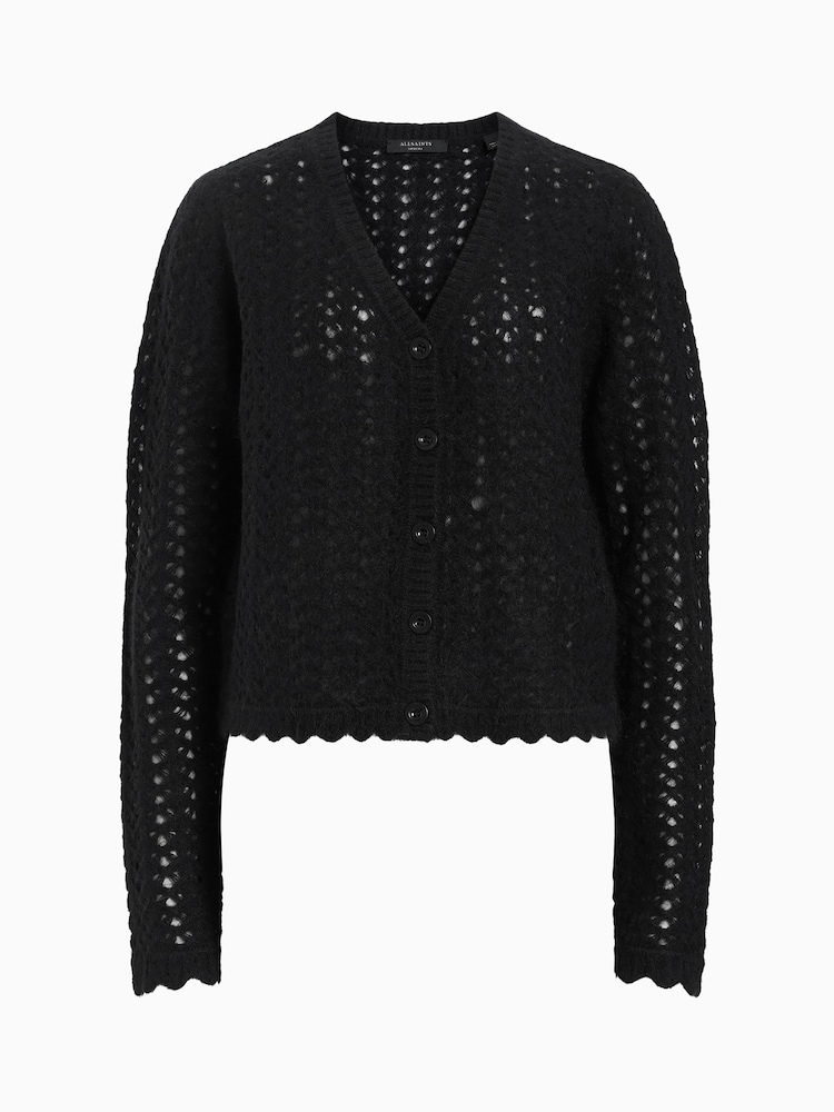 AllSaints Black Vivian Cardigan - Image 7 of 7
