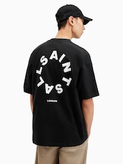 AllSaints Black Tierra Short Sleeve Crew T-Shirt - Image 2 of 5