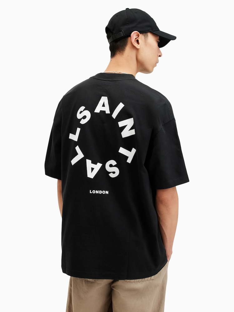 AllSaints Black Tierra Short Sleeve Crew T-Shirt - Image 2 of 5