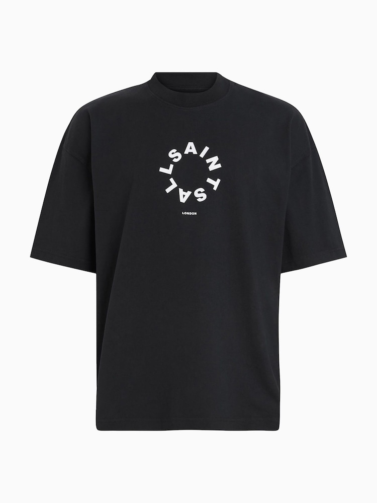 AllSaints Black Tierra Short Sleeve Crew T-Shirt - Image 5 of 5